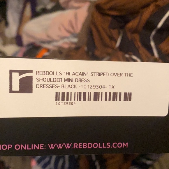 Rebdolls size 1x off the shoulder dress NWT - Picture 3 of 3